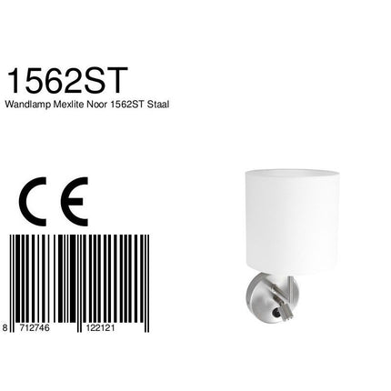 Wandlamp Noor 1562ST Staal