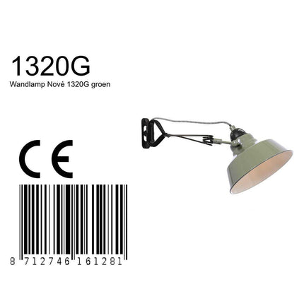 Wandlamp Nové 1320G Groen