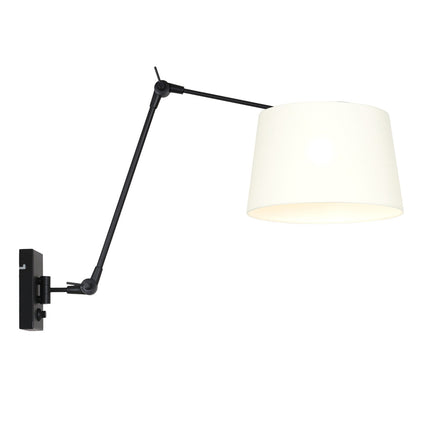 Wandlamp Prestige Chic 7396ZW+K10072S Zwart-Wit Chintz