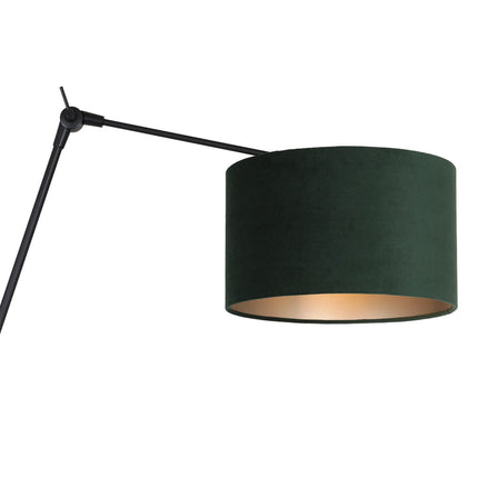 Wandlamp Prestige Chic 7396ZW+K7396VS Zwart-Fluweel Groen