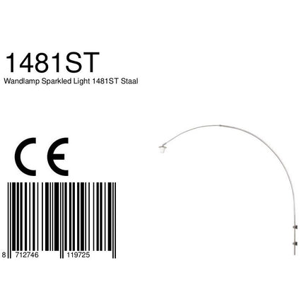 Wandlamp Sparkled Light 1481ST Staal