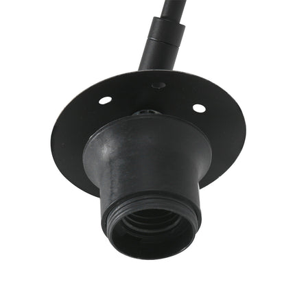 Wandlamp Sparkled Light 1481ZW+K1068RS Zwart-Grijs Linnen