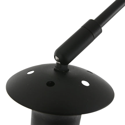 Wandlamp Sparkled Light 1481ZW+K1068RS Zwart-Grijs Linnen