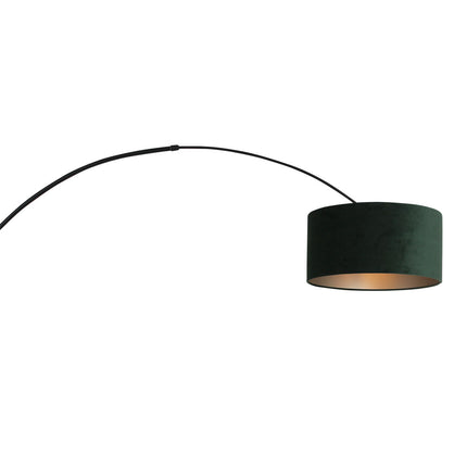Wandlamp Sparkled Light 1481ZW+K1068VS Zwart-Fluweel Groen