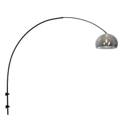 Wandlamp Sparkled Light 1481ZW+K11130S Zwart-Grijs Kunststof
