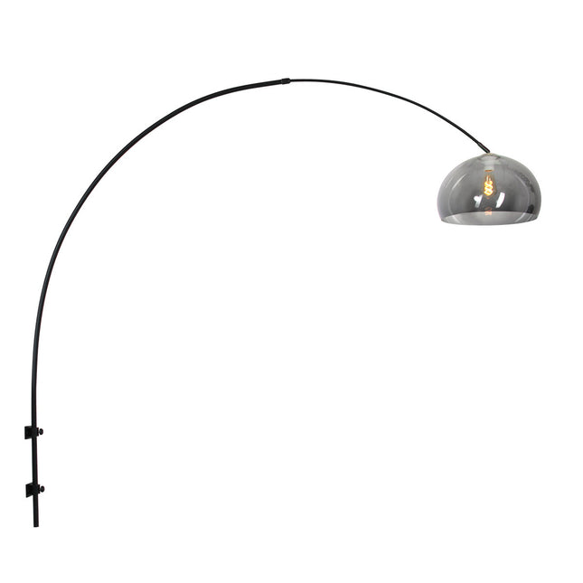 Wandlamp Sparkled Light 1481ZW+K11130S Zwart-Grijs Kunststof