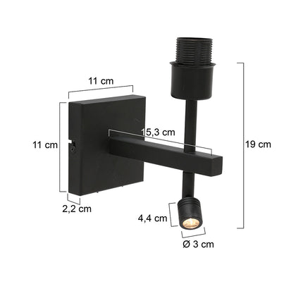 Wandlamp Stang 2995ZW Zwart