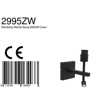 Wandlamp Stang 2995ZW Zwart