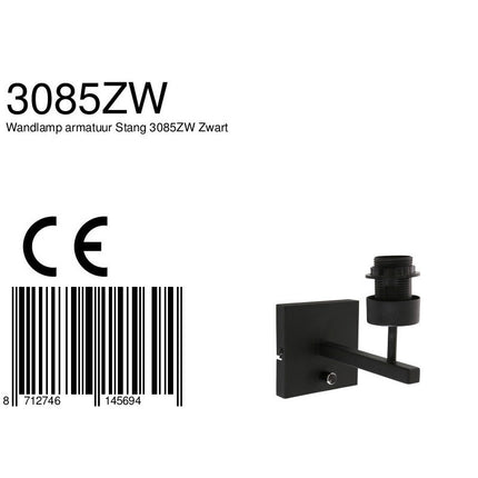 Wandlamp Stang 3085ZW Zwart