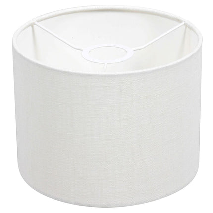 Wandlamp Stang 8173ZW Zwart + Kap Wit Linnen