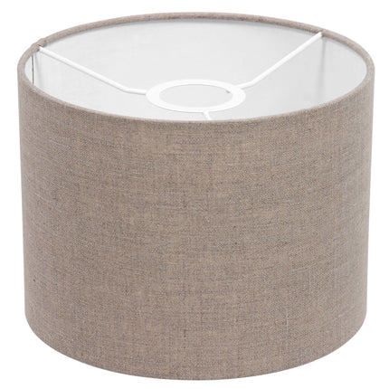 Wandlamp Stang 8203ZW Zwart + Kap Grijs Linnen