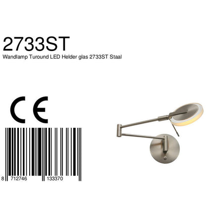 Wandlamp Turound 2733ST Staal