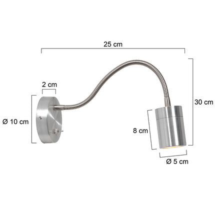 Wandlamp Upround 3390ST Staal