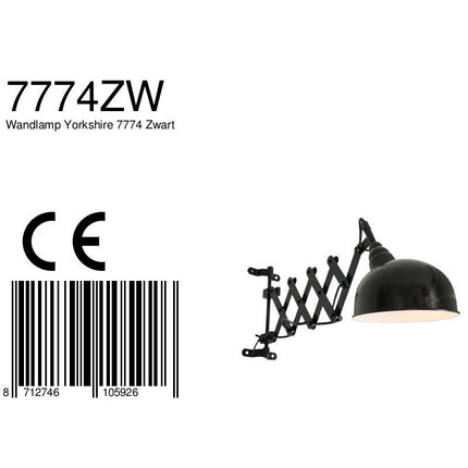 Wandlamp Yorkshire 7774 Zwart