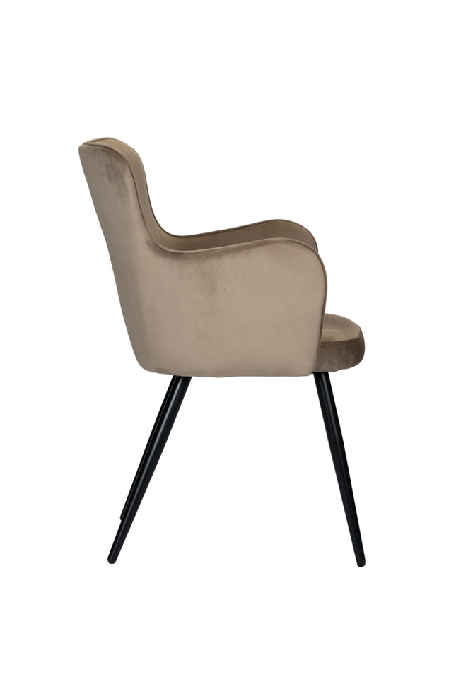 Eetkamerstoel Wing chair sand white (set of 2)