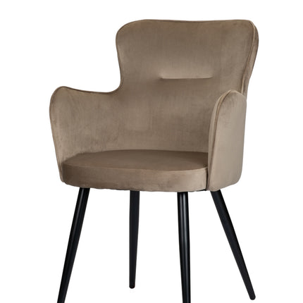 Eetkamerstoel Wing chair sand white (set of 2)
