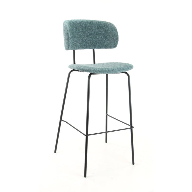 Barkruk Hoog Society Bo - Boucle Petrol