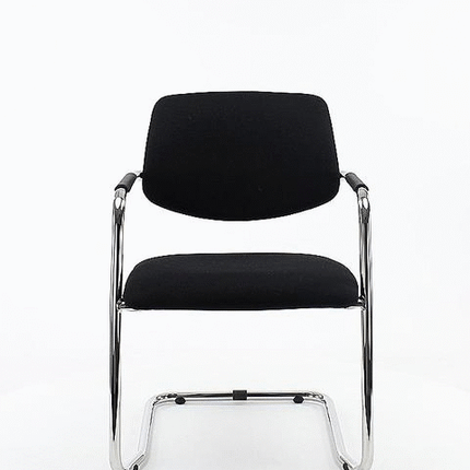 Vergaderstoel X5 - Sledeframe - Wolvilt Fenice 351 zachtblauw - frame zwart