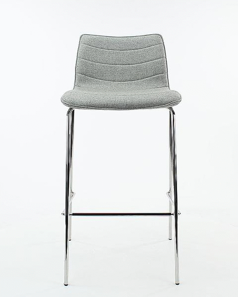 Verona Barkruk 75 cm - Wolvilt Fenice 455 zachtgroen - frame zwart