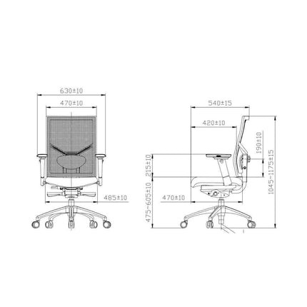Zuidas Comfort Special Edition Groen - Zonder Lendensteun - Bureaustoel Ergonomisch Design (N)EN 1335