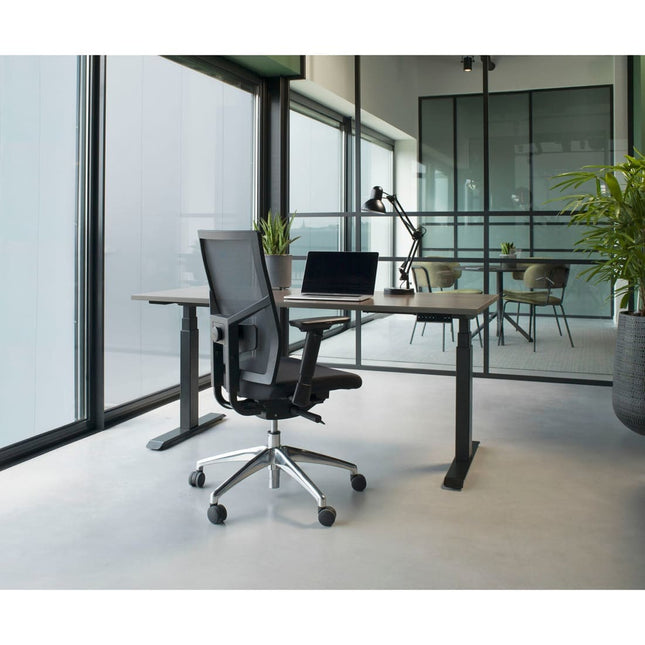 Zuidas Mesh Black Edition - Zitting in Regain - Bureaustoel Ergonomisch Design (N)EN 1335
