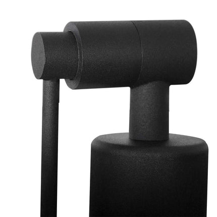 Zwarte wandlamp met zwenkarm Linstrom 3721ZW met naturel gras kap