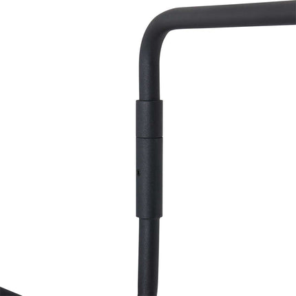 Zwarte wandlamp met zwenkarm Linstrom 3721ZW met naturel gras kap