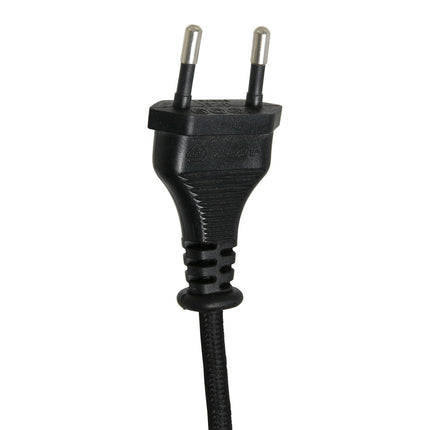 Zwarte wandlamp met zwenkarm Linstrom 3721ZW met naturel gras kap